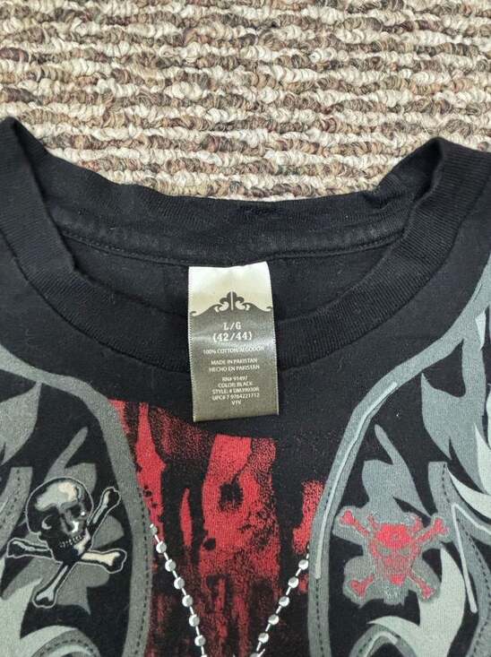 Greensource Rock Legend Rebel Cause British Punk Graphic T-Shirt Men's Large - Picture 3 of 4